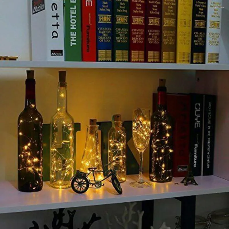 Strings LED String Wine Bottle Light com Cork 20 Party Bar Decor for Wedding L9C6