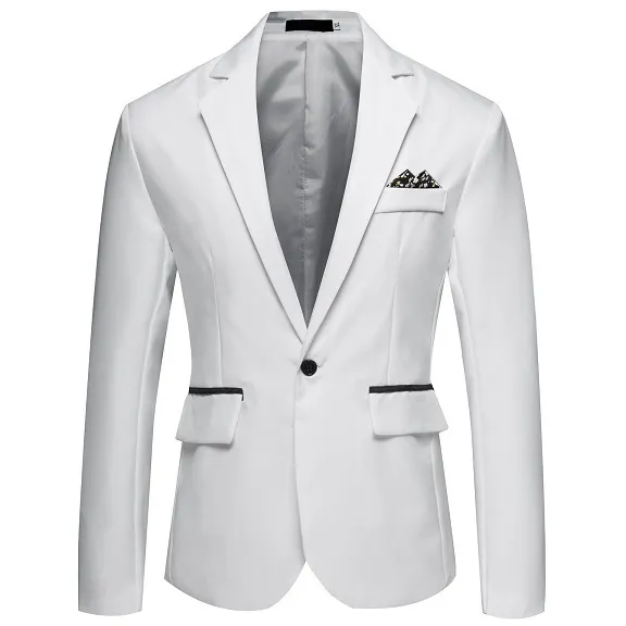 Abiti da uomo Blazer da uomo Slim Fit Blazer da ufficio Giacca da uomo Abito da sposa Casual Business Cappotti maschili Eleganti giacche da uomo per M291o