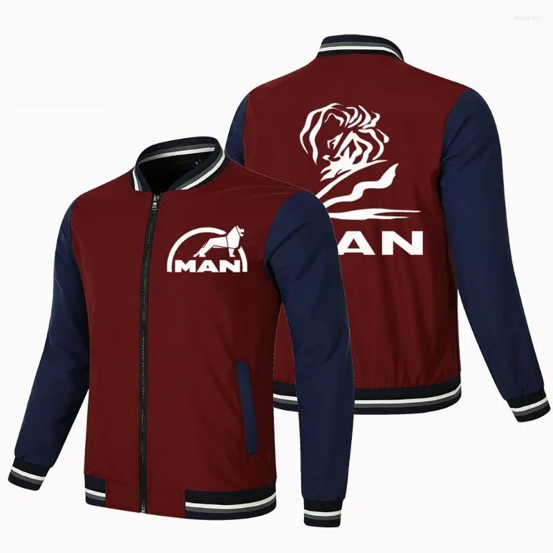 Men's Trench Coats 2022 Men's Zipper Jacket MAN Printed Fashion Motorcycle Clothing Baseball Shirt S-5XL