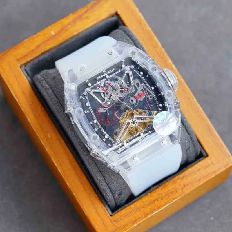 Zakelijk Vrije tijd Rm35-02 Automatisch mechanisch horloge Koolstofvezel Shell Holle tape Heren