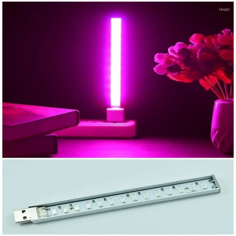 Grow Lights Barra luminosa a LED USB DC5V Spettro completo Rosso Blu Lampada per la coltivazione di piante per la crescita di piantine di piante