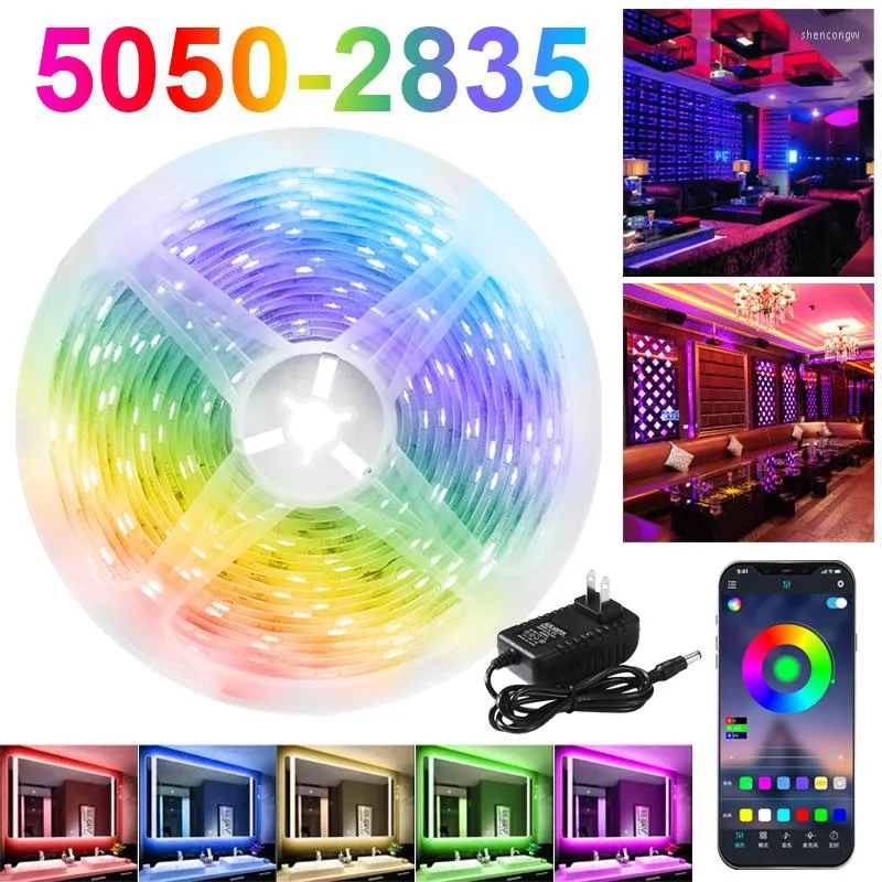 شرائط RGB LED Strip Lights 12V Bluetooth WiFi Luces DC SMD2835