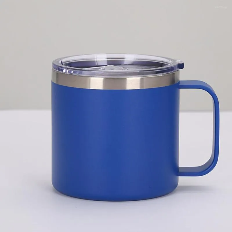 Canecas Canecas Canecas Canecas Canecas Tumbler de Aço Anterior de Parede Dupla Isolada Com Manusea Térmica Reutilizável Cup de 14oz 14oz