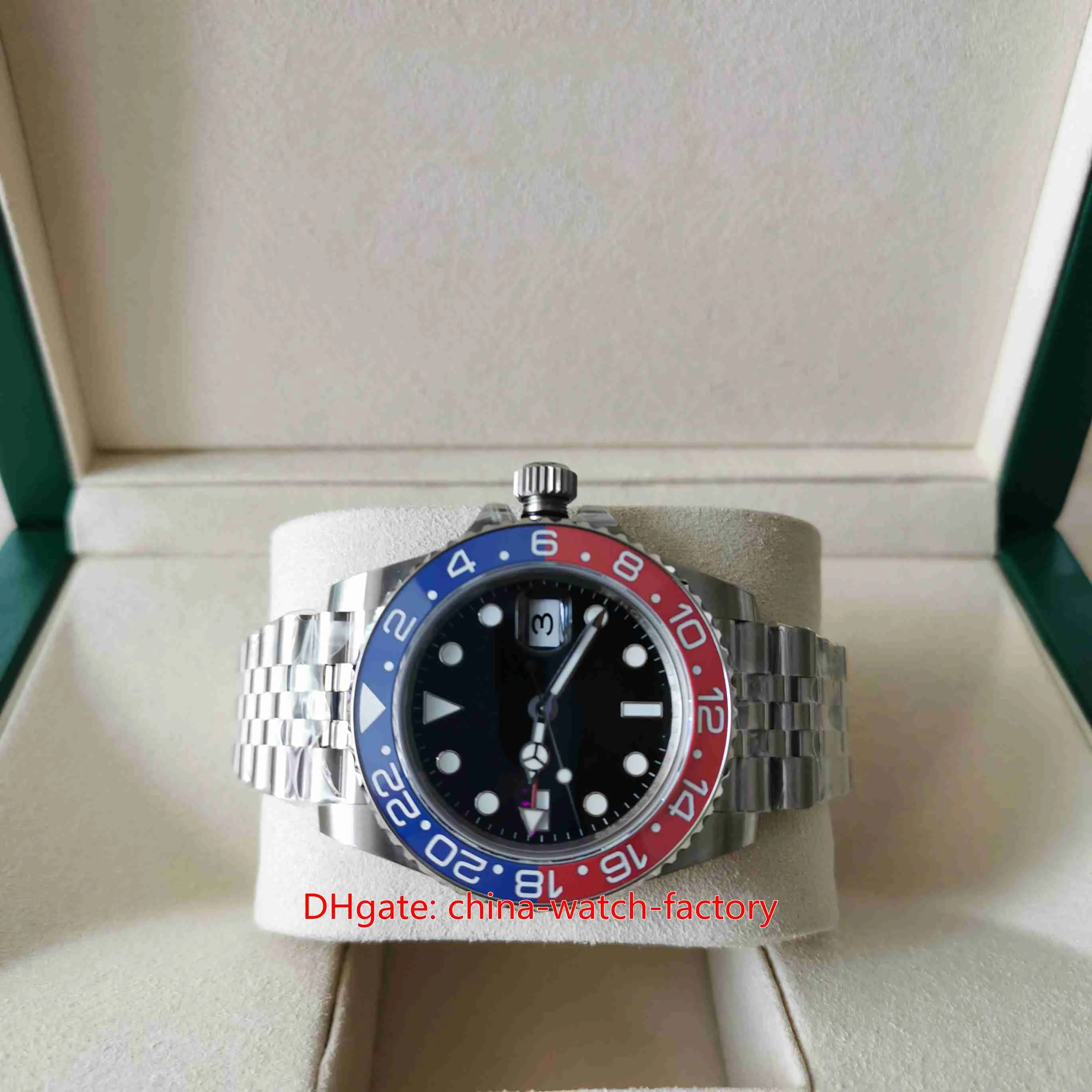 BPファクトリーメンズウォッチBPF V2バージョン40mm GMT 126710 126710BLRO Watches Pepsi Cerachrom Ceramic Asia 2813 2836 3186 Movement Mechanical AutomaticMen's WristWatches