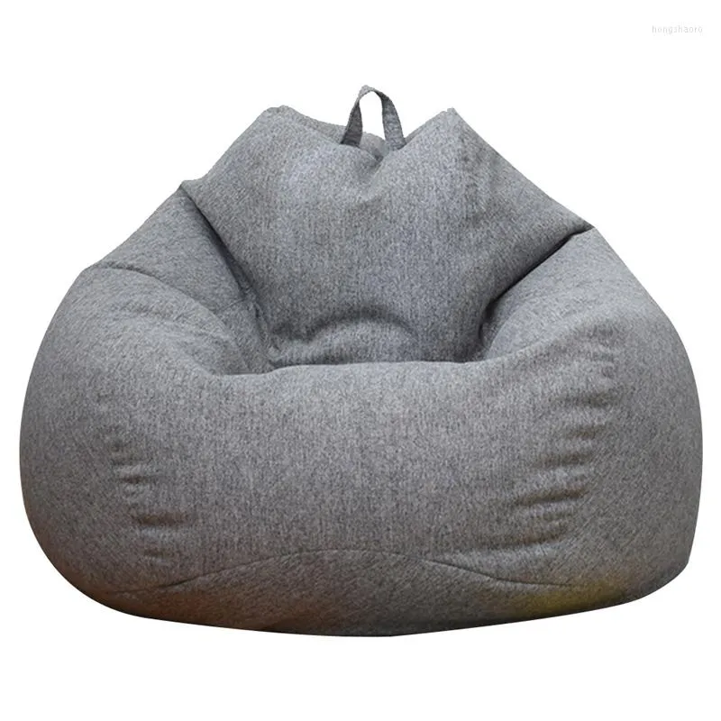 Large Small Lazy Sofas Cover Chairs Without Filler Linen Cloth Lounger Seat  Bean Bag Pouf Puff Couch Tatami Living Room