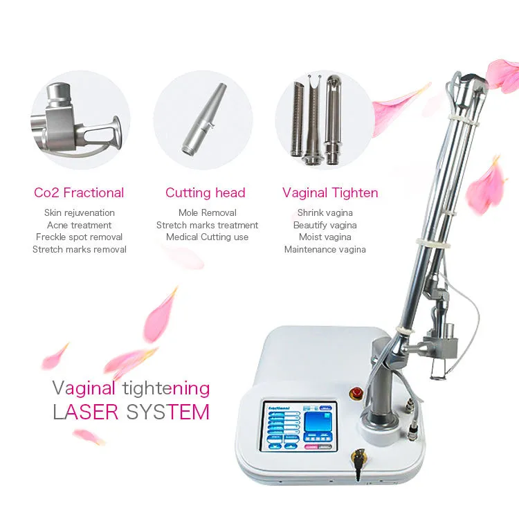 Co2 laser vs pico laser longueur d'onde fractionnaire rf tube pour les vergetures taupes élimination des verrues machine de beauté portable