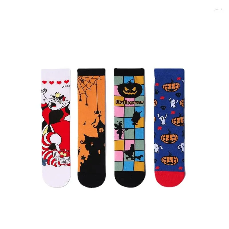 Chaussettes Homme Série Halloween Coton Personnalisé Tendance Européenne Et Américaine