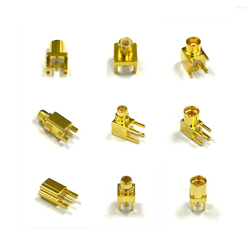 Accessoires d'éclairage 1PC MCX MMCX mâle femelle PCB montage droit RF connecteur coaxial angle droit terminal de soudage plaqué or à 90 degrés