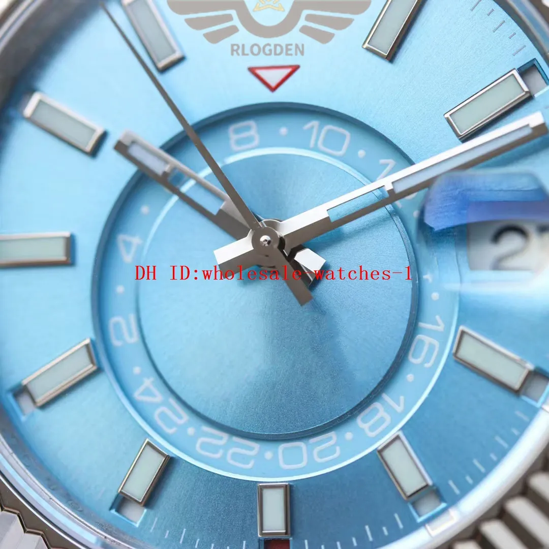 Orologio da polso a 5 stelle Super TWF K6 CAL.9001 Orologio da polso con movimento automatico 42mm 326934 Orologio da uomo con zaffiro da lavoro con anello blu Dail Comm Mese