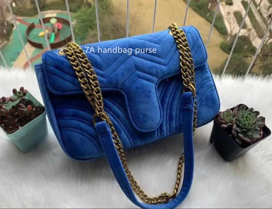 3A kvalitetsdesigner sammet väskor handväskor kvinnors plånar totes axelväska sylvie handväskor kedjedesigners tygväskor crossbody kvinnor väska 1245