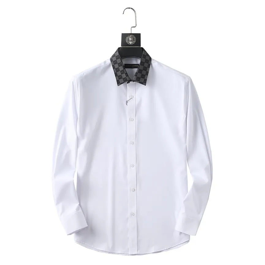 Tendenza camicia da uomo 2023 Primavera e autunno Tendenza coreana Affari e tempo libero Abito formale piccolo colletto in piedi Camicia bianca giacca a maniche lunghe