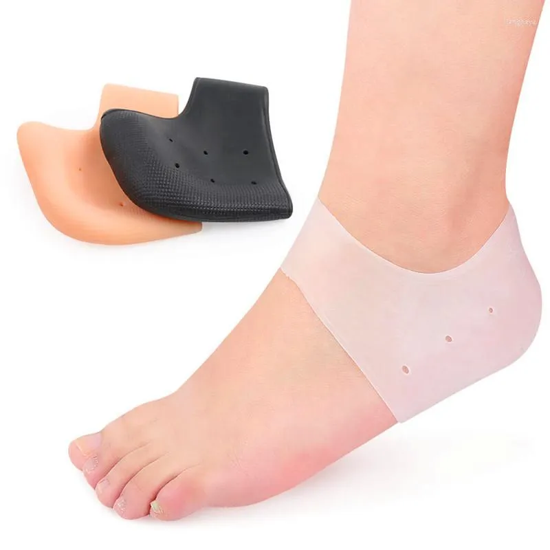 Calze sportive in silicone per prevenire talloni secchi e screpolati, alleviare il dolore al tallone, idratare la protezione del piede screpolato