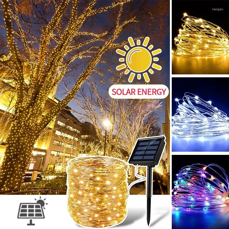 Strings lampada solare lucine led esterno impermeabile soggiorno String Power Patio Light Garden Party Decor