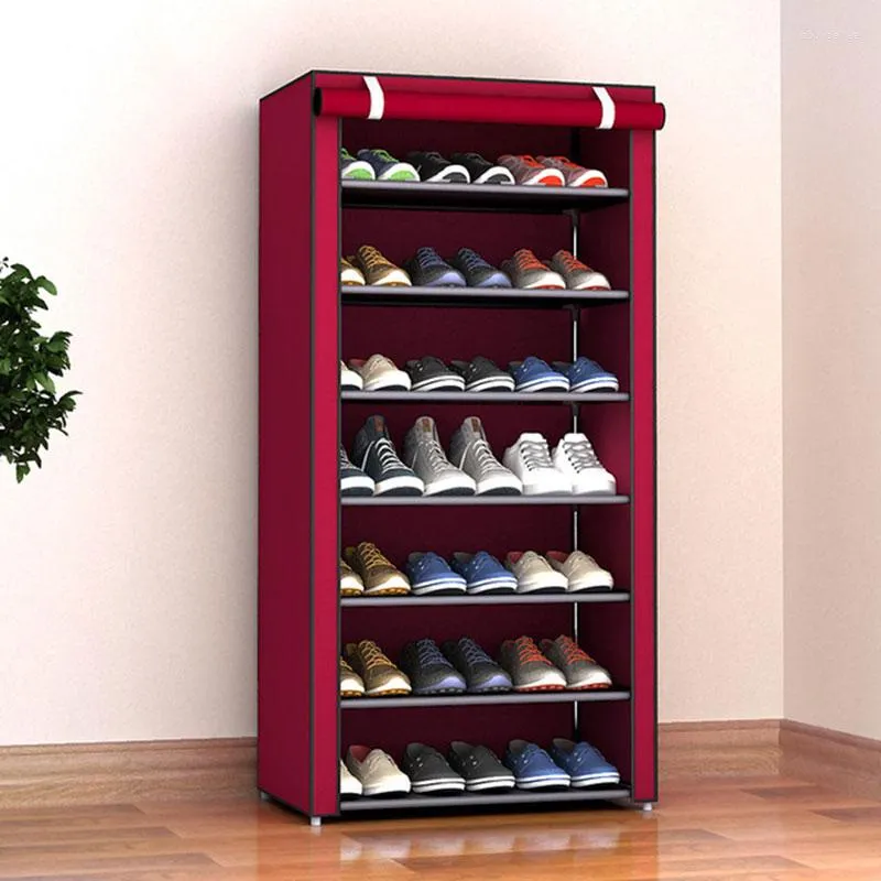 Ubranie magazyn 6 warstwy 8 DIY Droproof Shoe Shoeta Dormitor Mała organizator stojak na składanie materiału Zorganizuj