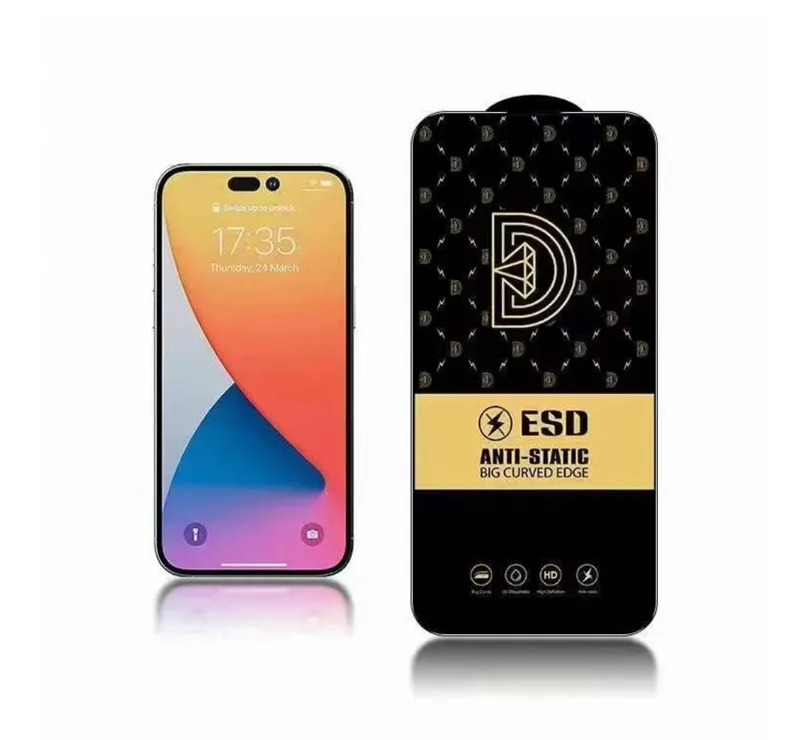 Proteggi schermo in vetro temperato per iPhone 14 13 12 11 XR 7 8 Plus Samsung A51 A70 A02S A03S A53 A13 A52 A51 A71 A30 A50 Arc Edge Copertura completa con confezione al dettaglio