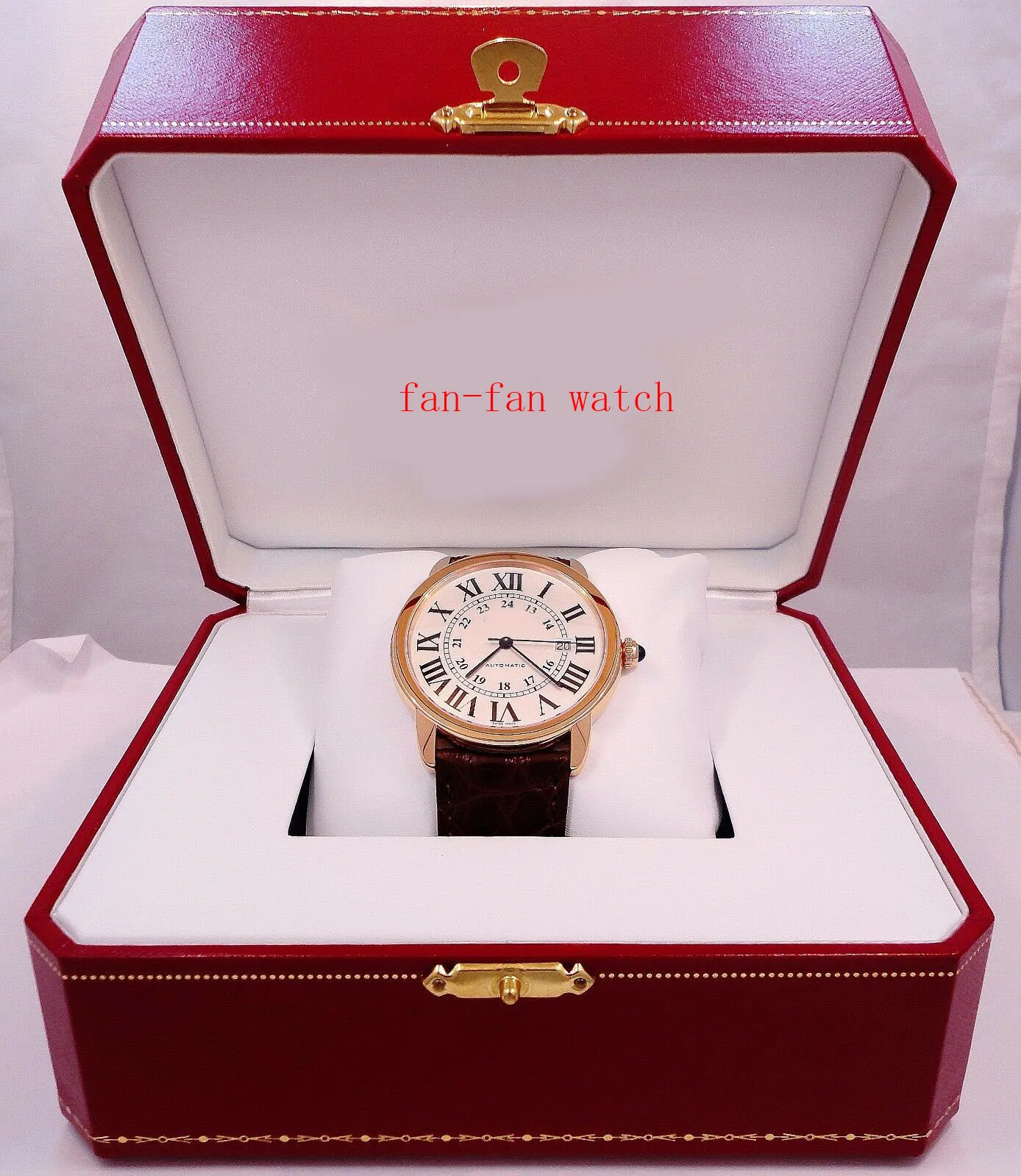 Recommandation de magasin montre étanche mode haute qualité XL 42mm Auto 18K or Rose W-6701009 mouvement automatique Mens260k