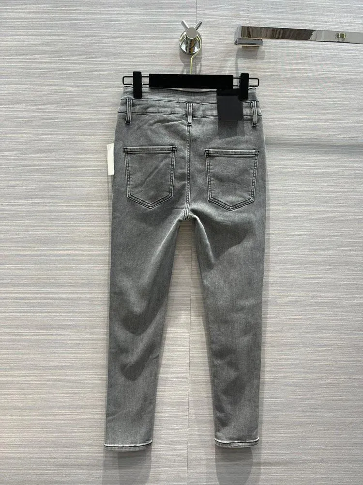 Dames jeans dames high-end slank voor vrouwen mode pendelen rechte denim broek topkwaliteit 3d gesneden hoge taille dame winter 2022