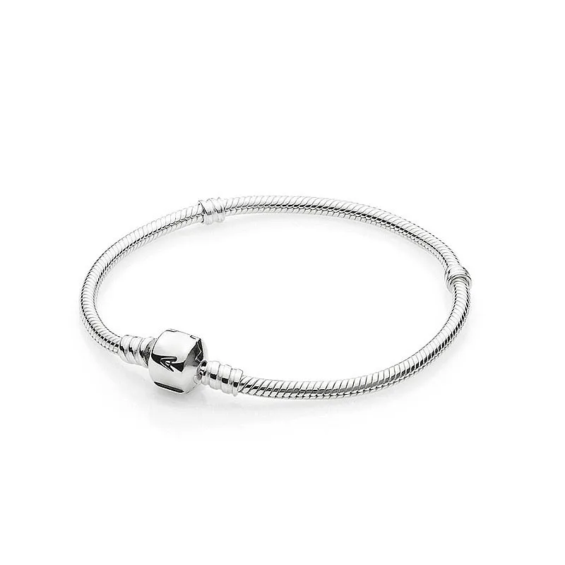 925 Sterling Srebrny łańcuch węża łańcucha urok z oryginalnym pudełkiem do pandora cassic impreza biżuteria dla kobiet męskie urok Bracelets fabrycznie hurtowa