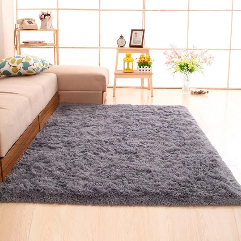 Fluffy Carpet For Bedrooms Modern Shaggy Area Rug For Living Room