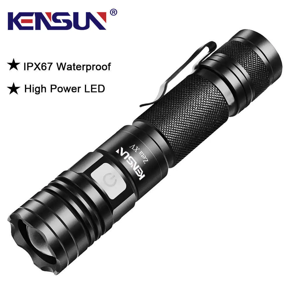 Flashlights Torches Powerful Led Mini Flashlight Waterproof 5 Modes Zoomable Bright Torch Usb hand Lantern Xm L2 Wick torchlight Rechargeable L221014