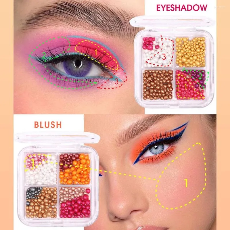 Eye Shadow 6 Färg Multi-Use Highlight Blush Eyeshadow Pallete Lätt att applicera pärlpärl kosmetisk glitter skönhet makeup grossist