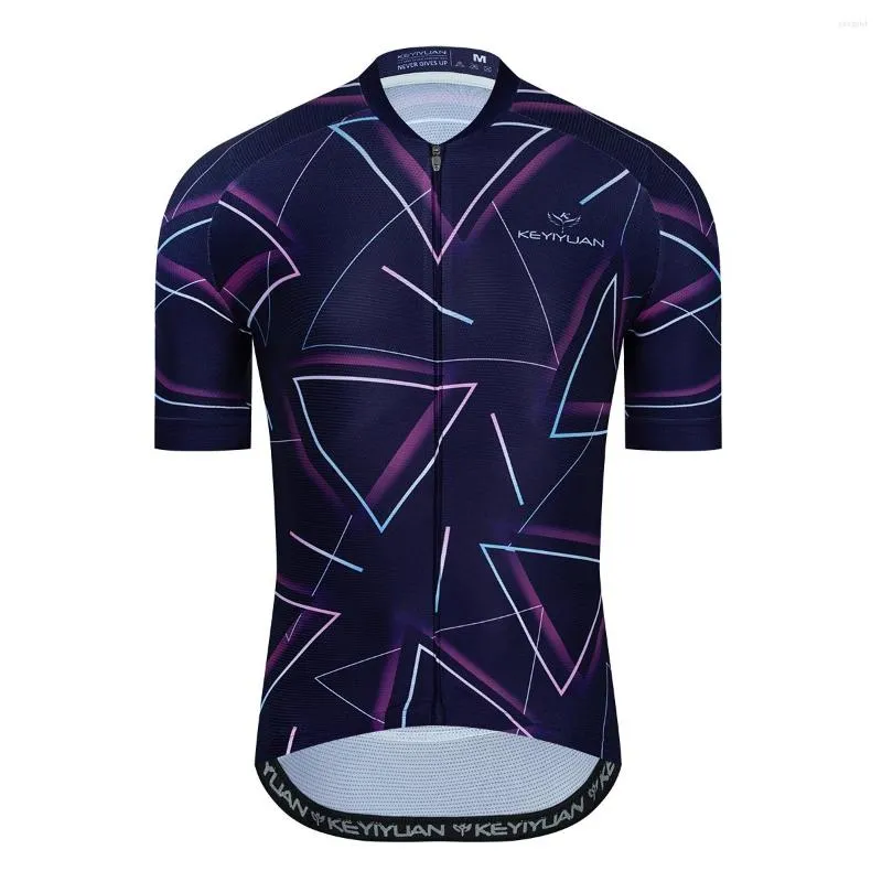 Giacche da corsa KEYIYUAN Maglia da ciclismo da uomo Top Camicia da bicicletta da strada Abbigliamento da bici Abbigliamento estivo manica corta Mtb Camiseta Ciclismo Masculino