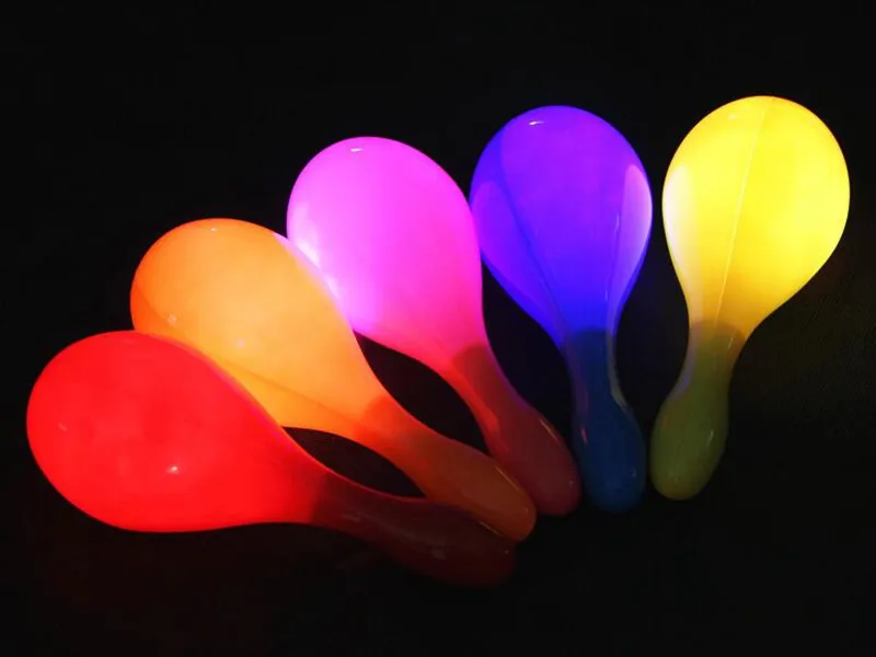 100 pièces LED clignotant Maracas illuminent néon plage Hula fête Maracas barre adulte KTV acclamer accessoires lueur fête fournitures