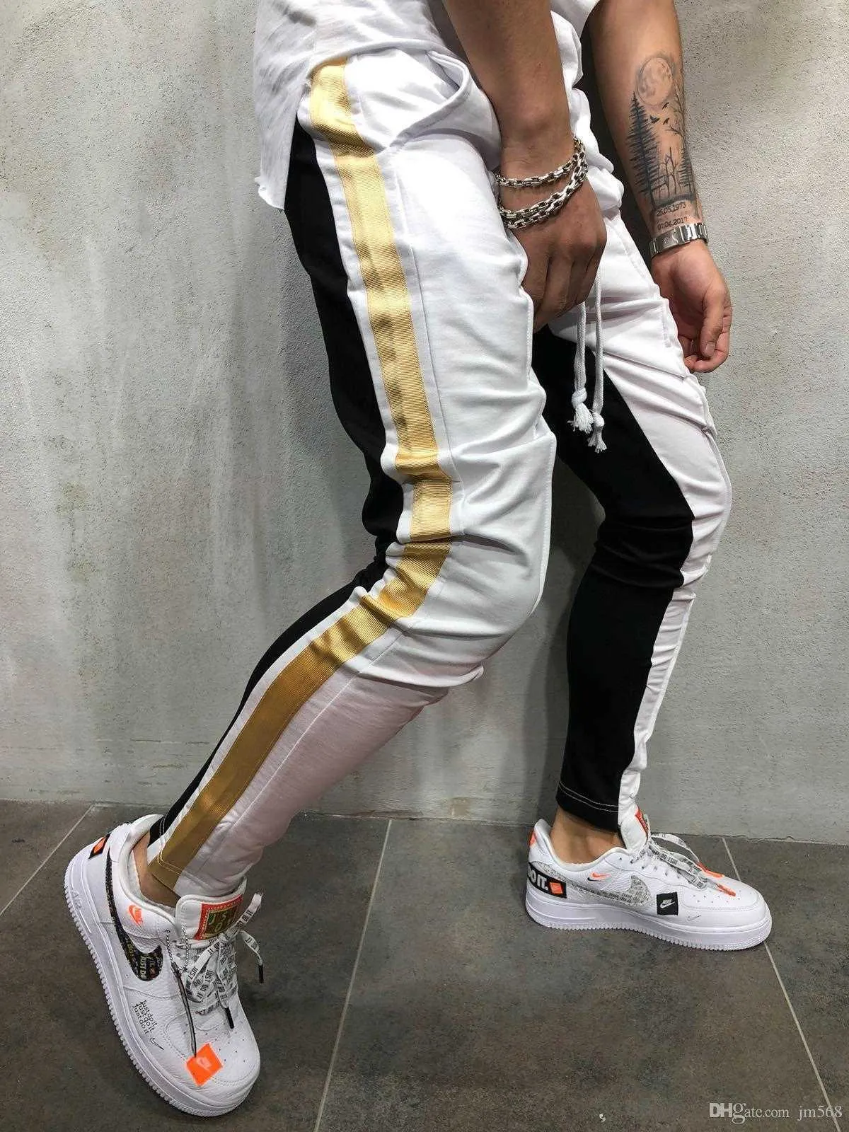 Мужские брюки мужчины мускулистые братья ноги хип-хоп модели взрыва
