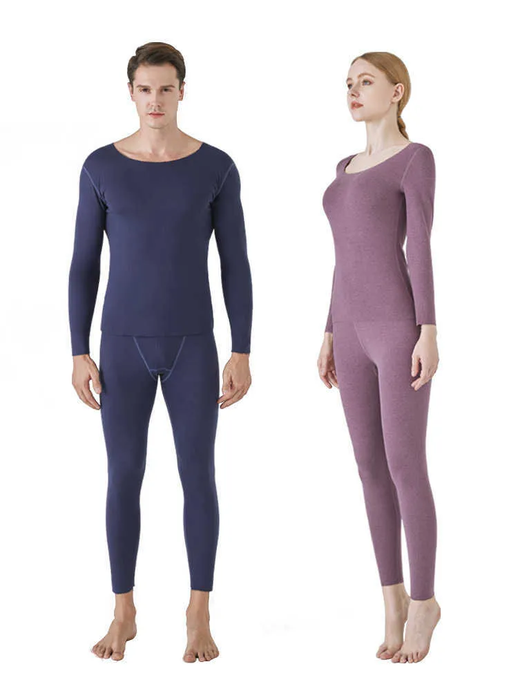 Vêtements de nuit pour hommes Sous-vêtement thermique Hommes Long Johns Femme Vêtements chauds Homme Hiver Velours Tops Buttoms Set T221017