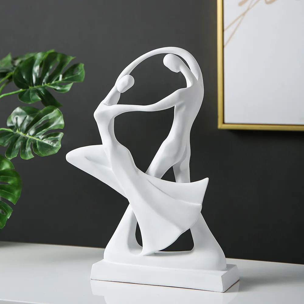 Tibeoyad Paire de figurines Statue Résine Embrasser Amoureux