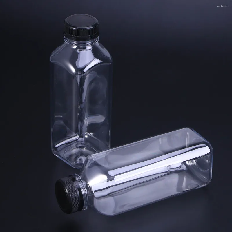 Storage Bottles 4Pcs Beverage Bottle Empty Lightweight Nontoxic Food Grade Plastic For Drinking Liquid Storaging