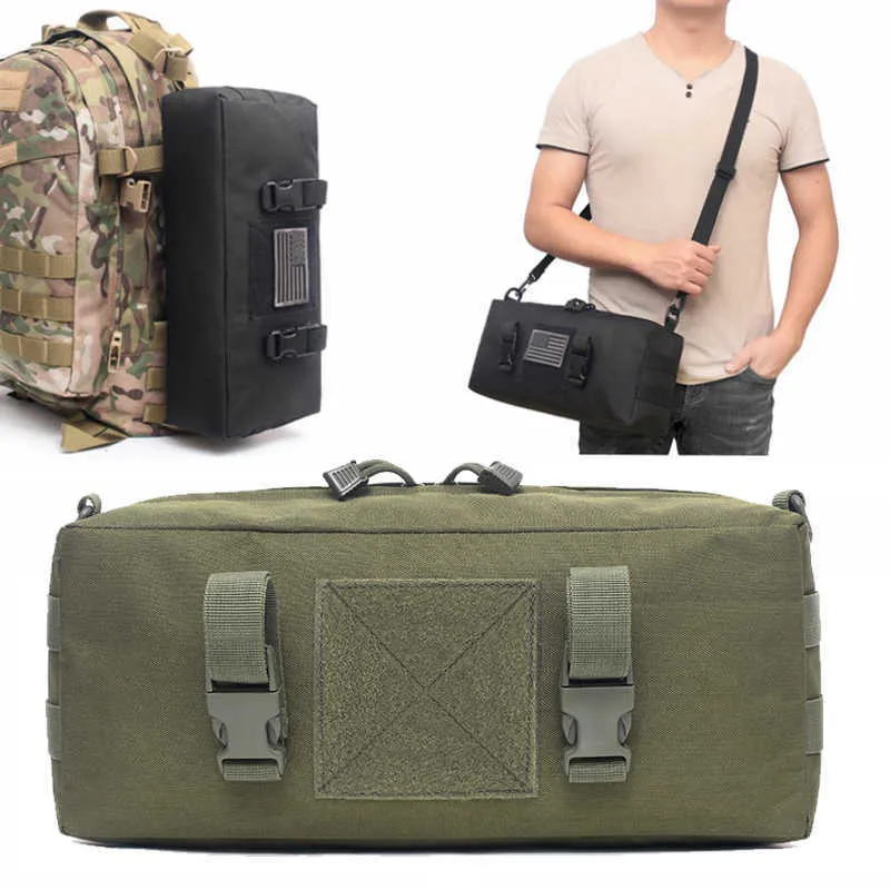 Wandern Taschen Militärische Taktische Rucksack Armee Molle System Schulter Tasche Outdoor Camping Wandern Nylon EDC Taille Pack Jagd Zubehör L221014