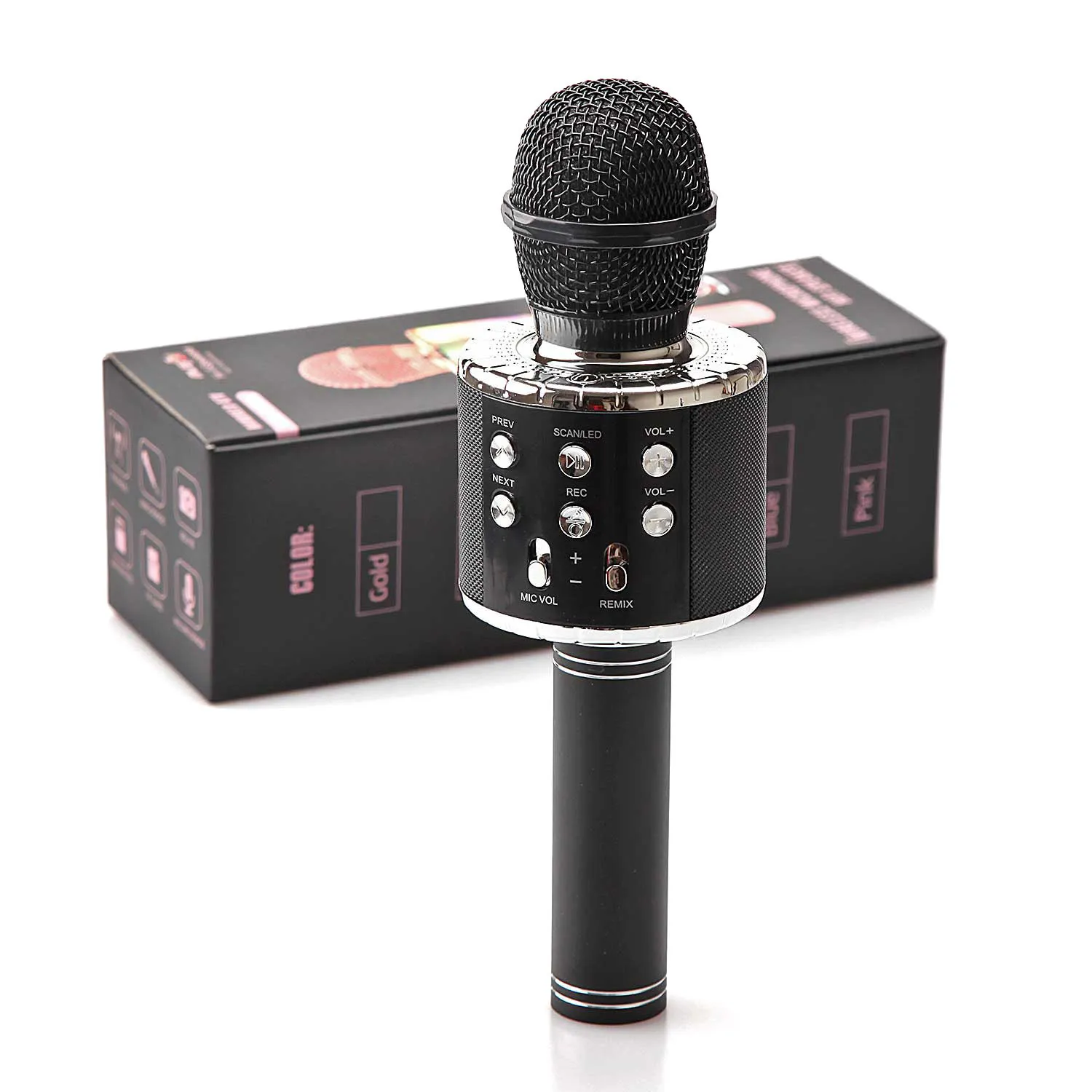 Microfoni Microfono Karaoke Bambini Che Cantano Microfono Wireless  Bluetooth 5 In 1 Con Luci A LED Macchina Karaoke Microfono Portatile  6690771 Da 24,37 €