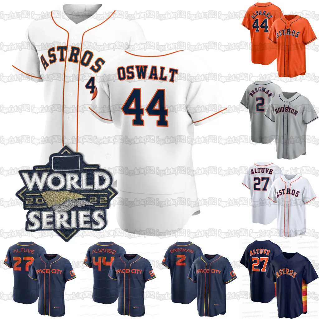 44 Yordan Alvarez 2022 World Series Astros Jersey Jose Altuve Alex Bregman Kyle Tucker Yuli