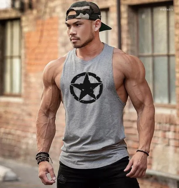 Men's Tank Tops Arrivals Bodybuilding Stringer Top Man Cotton Gym Sleeveless Shirt Men Fitness Vest Singlet Sportswear Workout Tanktop3