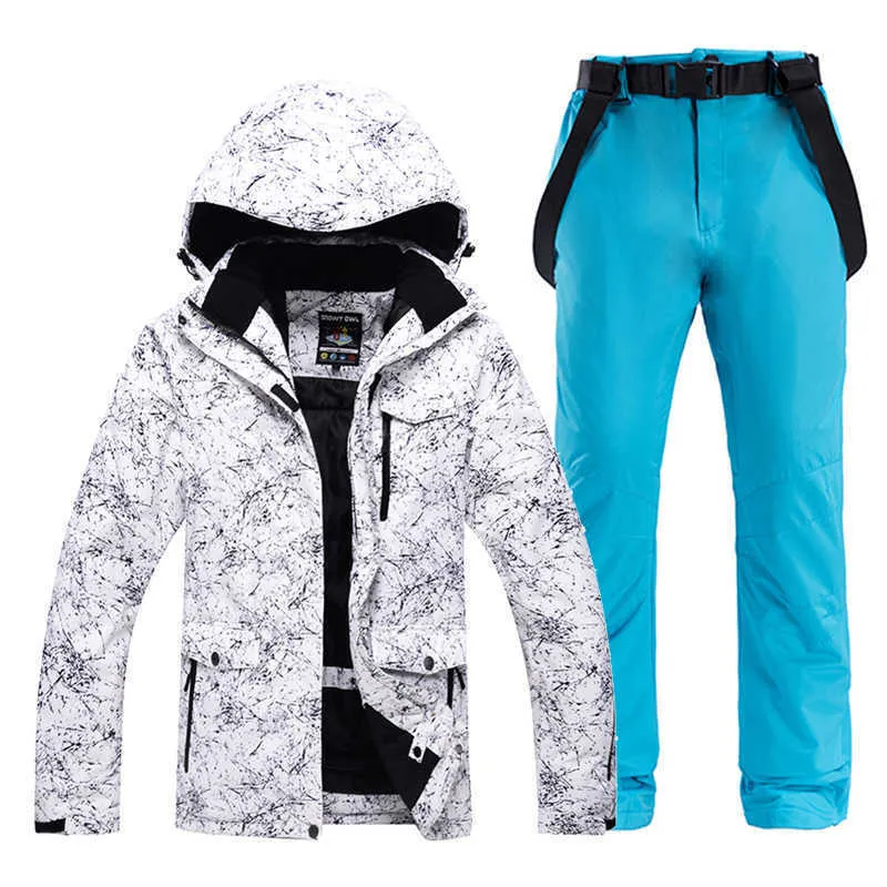 Tuta Da Sci Da Uomo In Due Pezzi - Giacca E Pantaloni Impermeabili, Traspiranti E Antivento - Set Completo Per Snowboard E Neve, Regalo Natale 2024 - Taglie Forti E Slim