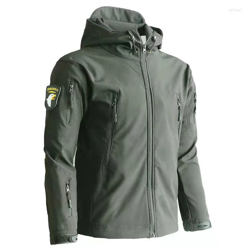 Erkek ceketleri klasik açık su geçirmez softshell ceket erkek avcılık rüzgarlık yürüyüş ceket kamp taktik askeri kıyafetler
