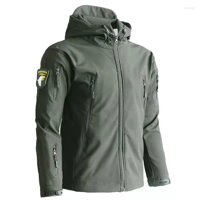 Herenjassen Klassieke outdoor waterdichte softshell jas Heren Jacht Windjack Wandeljas Camping Tactische militaire kleding