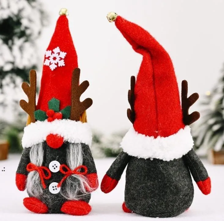 Gnomes Noel Dekor Yaratıcı Antlers Cüce Süsler İsveç Gnome Noel Mevcut Orman Yaşlı Adam Hediyeler BBB16421