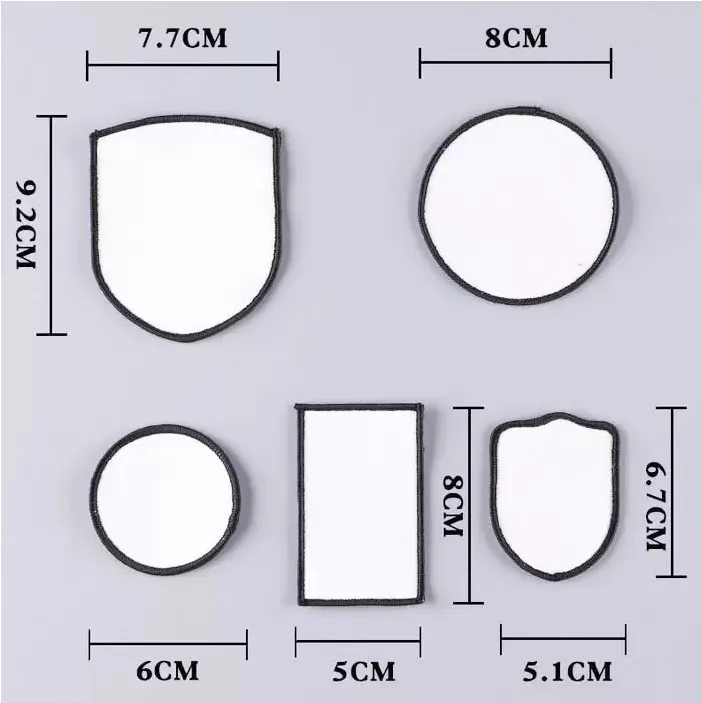 DIY 모자 셔츠 신발 공급품 용 승화 블랭크 패치 패브릭 아이언 온 블랭크 패브릭 수리 패치