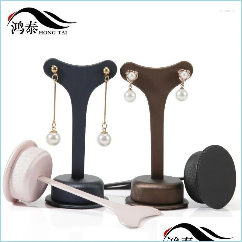 Jewelry Pouches Bags Jewelry Pouches Bags Creative Leather Shelf Earrings Display Rack Props Wholesale Brit22 Drop Delivery 2022 Pac Dht3I