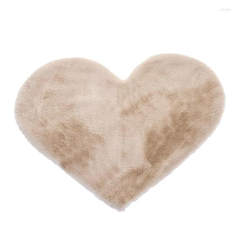 Carpets Love Heart Rugs Artificial Hairy Carpet For Living Room Bedroom Faux Floor Mat Fur Plain Fluffy Soft Area Rug Tapetes