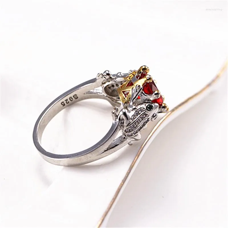 Wedding Rings Silver Ring Classic Exquisite Temperament Female Fashion Frog Inlaid Zircon Hand Jewelry Engagement Item