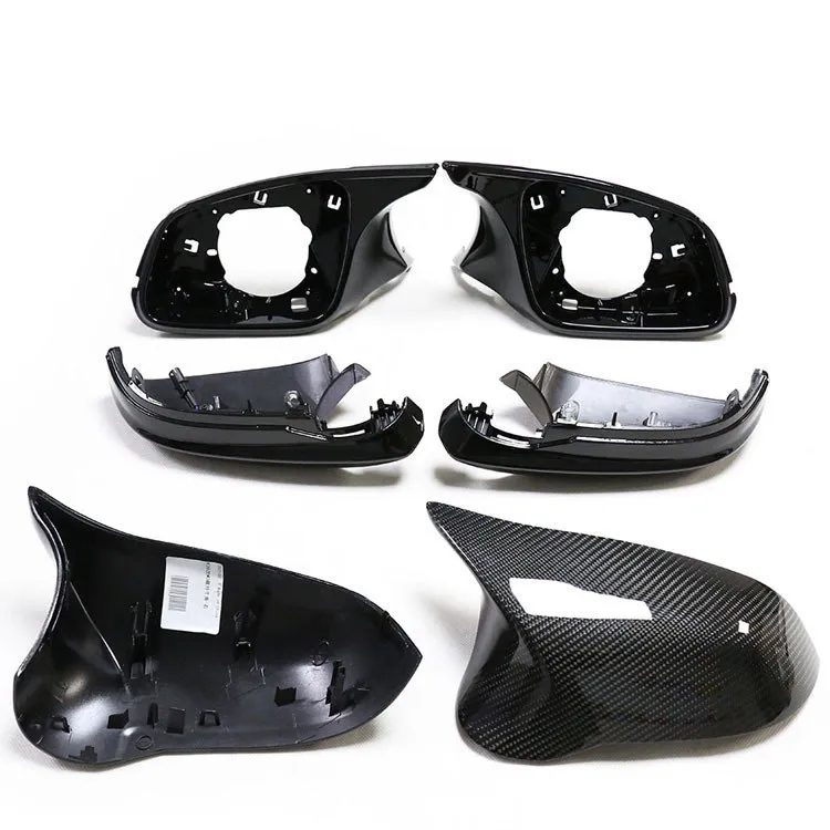 6 PCS/SET ARAÇ YAN KANAL KARİSİ BÜYÜK BMW 1 2 3 4 X1 Serisi GT I3 Boynuzlu Stil Dikiz Kapakları Cap 2013-2018