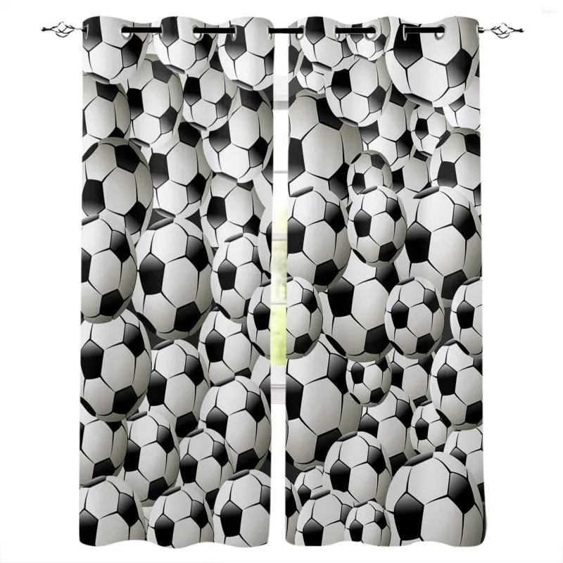 Curtain Soccer Balls Football Window Interior Valance Door Room Drape For Kitchen Living Bedroom Decoration Curtains