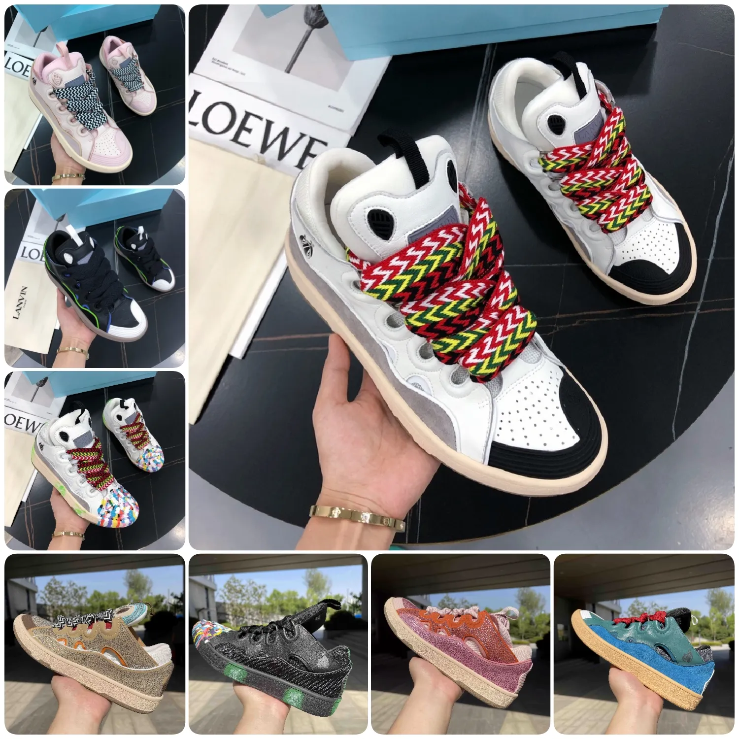 Klasik Bordür spor ayakkabısı Rahat Ayakkabılar Erkek Kadın Renkli Deri tasarımcı Sneaker Python İşlemeli Lover Ace Bağcıklı Sneakers Boyut 35-46
