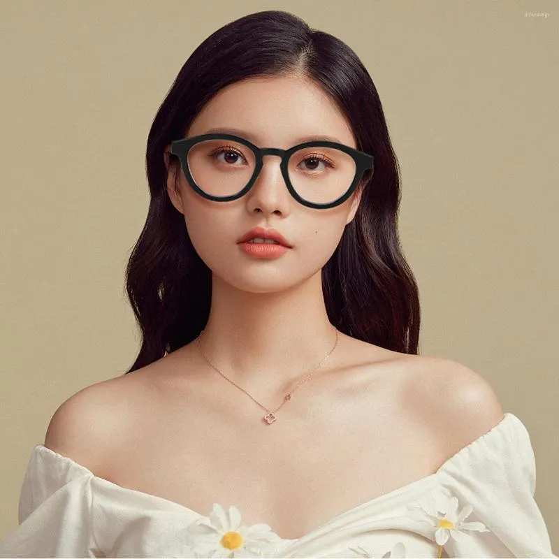 Sunglasses Frames Retro Anti Blue Light Computer Glasses Frame Women Round Eye Men Titanium Blocking Fashion Eyewear Optical