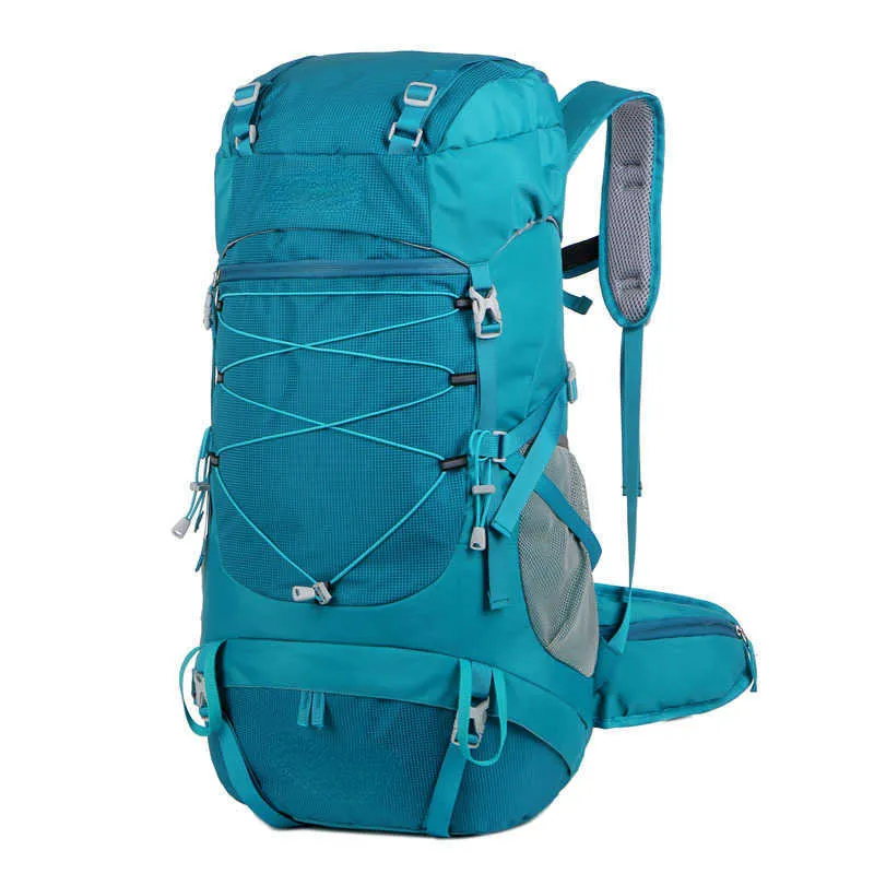 Bolsas de caminhada New Backpack Outdoor Highking Bag 50l de grande capacidade de Nylon Travel Backpack Camping Backpack L221014