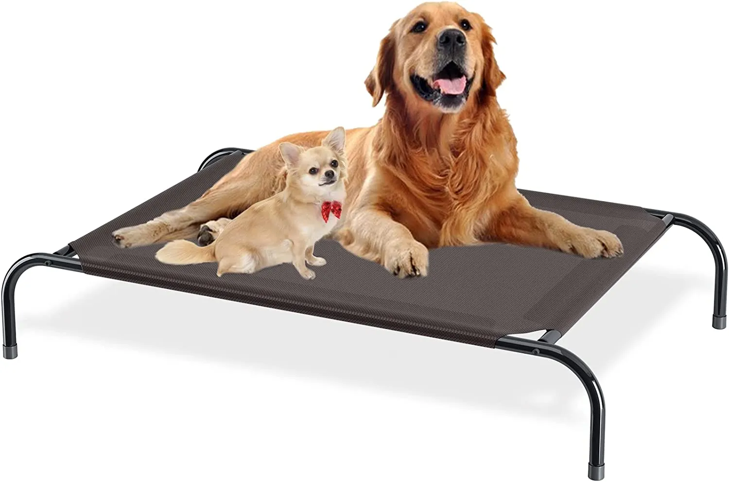 تبريد سرير مرتفع الكلب محمولة سرير أليف مرفوع مع شبكة قابلة للتنفس لا يوجد أقدام مطاطية قابلة للانزلاق للاستخدام في الهواء الطلق الداخلي