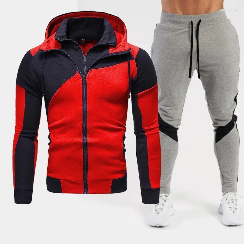 Camisetas masculinas camisetas masculinas com capuz de inverno terno de moda moda lã vermelha calça preta calça casual rastreio de jogging sweatshirt feminino